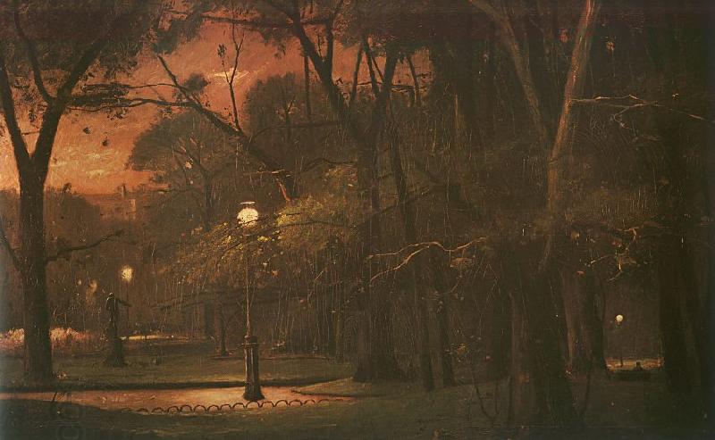 Mihaly Munkacsy Park Monceau at Night China oil painting art
